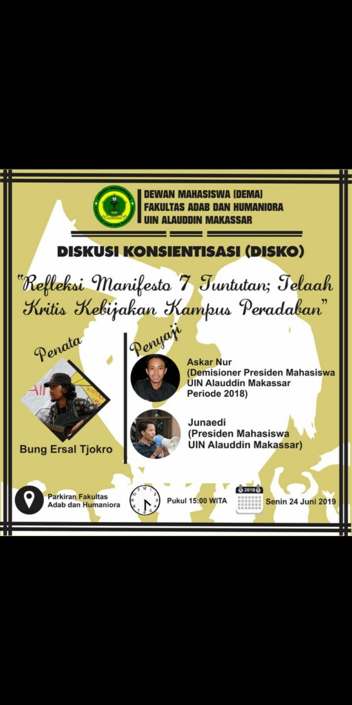 Gambar Gelar Diskusi Konsientisasi, Dema FAH Ajak Berpikir Kritis